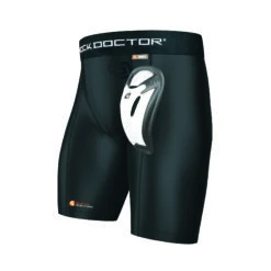Short De Compression Shock Doctor Avec Bioflex Cup Noir