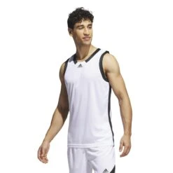 Maillot Adidas Icon Squad -Basketball Produits Magasin adidas hf6714 4 apparel on model standard view white