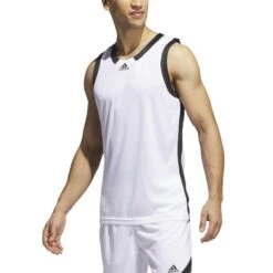 Maillot Adidas Icon Squad -Basketball Produits Magasin adidas hf6714 5 apparel on model front view white