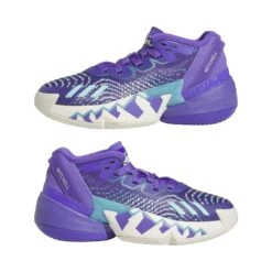 Chaussures Indoor Enfant Adidas D.O.N. Issue 4 -Basketball Produits Magasin adidas hq3449 10 footwear photography mirrored pair view white 000