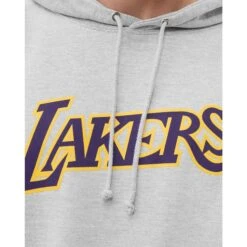 Mitchell & Ness Sweatshirt à Capuche Los Angeles Lakers NBA Team Logo -Basketball Produits Magasin mitchell ness hdssintl1050 lalgrey gris 3