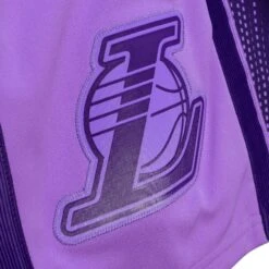 Mitchell & Ness Short Los Angeles Lakers Monochrome Swingman -Basketball Produits Magasin mitchell ness pfsw1281 lal09ppppurp purple 3
