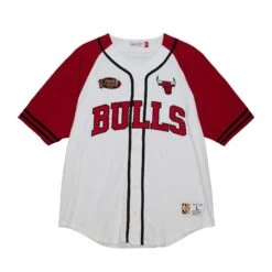 Mitchell & Ness Maillot Chicago Bulls Practice Day Button Front